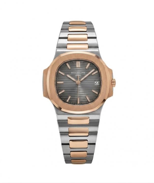 Patek Philip Nautilus Quartz Two Tone Grey Dial