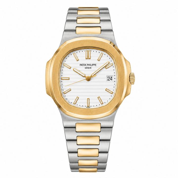 Patek Philip Nautilus Quartz Two Tone White Dial
