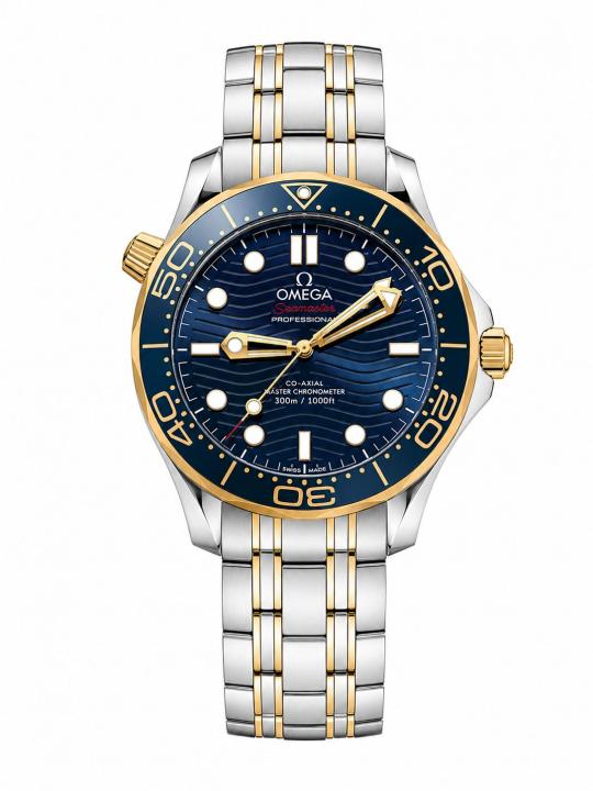 OmegaSeamaster Diver 300M Automatic Two Tone Gold Blue Dial