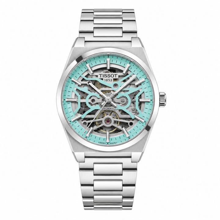 TissotAutomatic Prx Skeleton Silver Light Blue Dial