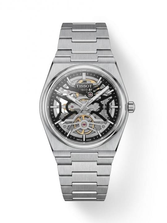 TissotAutomatic Prx Skeleton Silver Black Dial