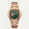 Seiko Mens Automatic Open Heart Rosegold Green