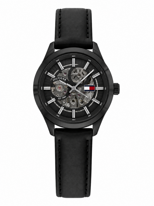 Tommy Hillfiger Automatic Open Heart Black Belt