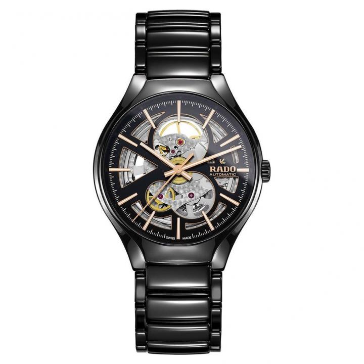 RadoTrue Automatic Skeleton Chain Black Open Heart