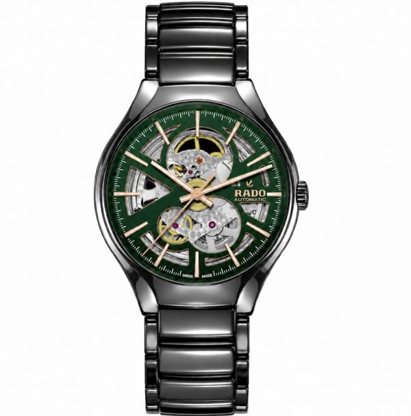 RaddoTrue Automatic Skeleton Chain Black Green Open Heart 101