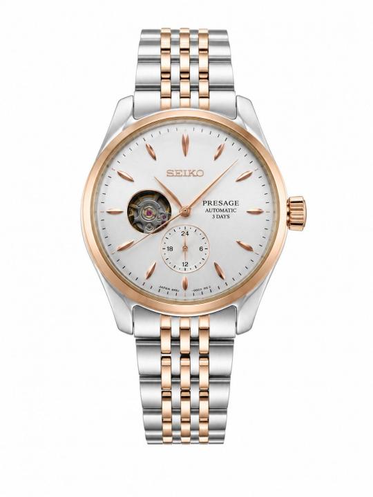 Seiko Presage SPB471 Automatic Two Tone Rose Gold White Dial