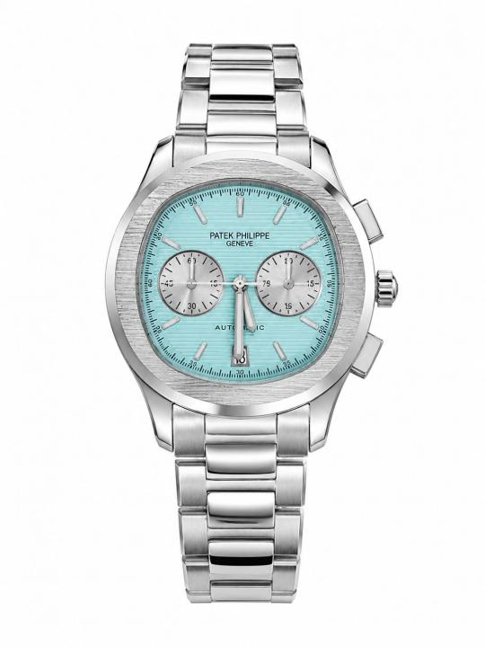 Patek Philipp Nautilus Chronograph Silver Light Blue Dial