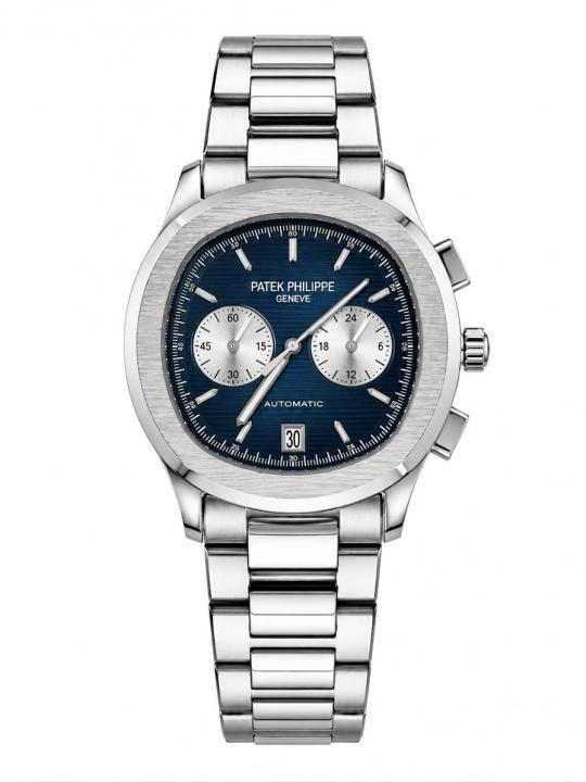 Patek Philipp Nautilus Chronograph Silver Blue Dial