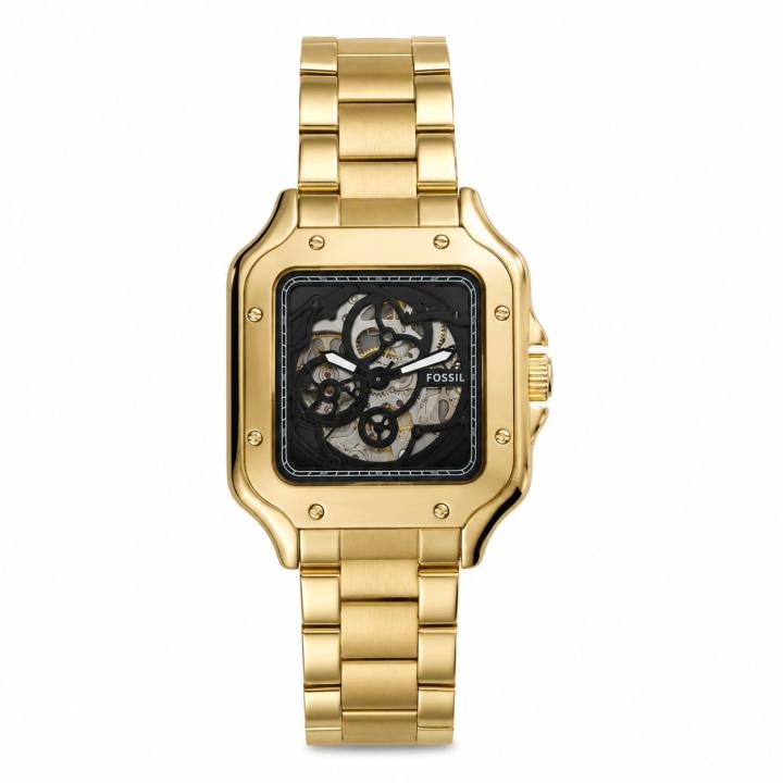 FossilAutomatic Inscription BQ2573 Skeleton Gold Black dial