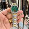 OmeggaHer Ladymatic 805 Automatic Open Heart Two Tone Green Dial
