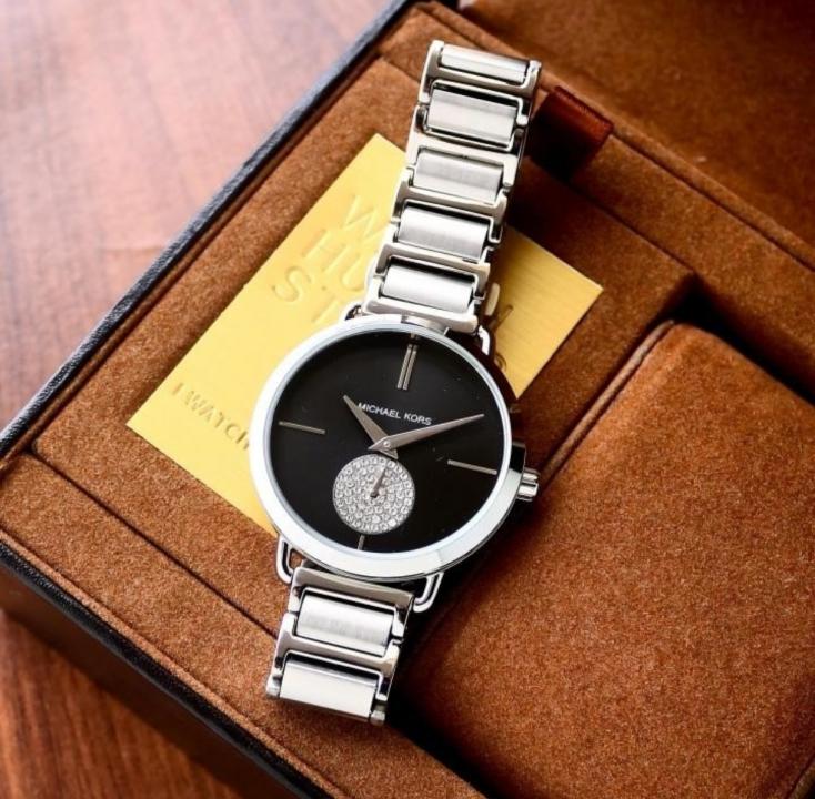 Michael KorsPortia (E.G. MK3638 Store Article Japan Quality Silver Black Dial
