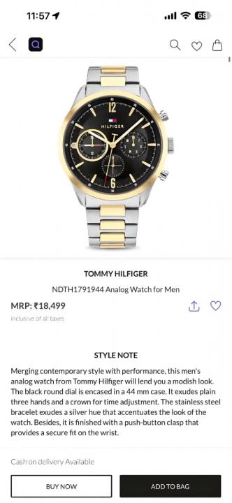 TOMM Y HILFIGER EVAN CHRONOGRAPH STORE ARTICLE 594