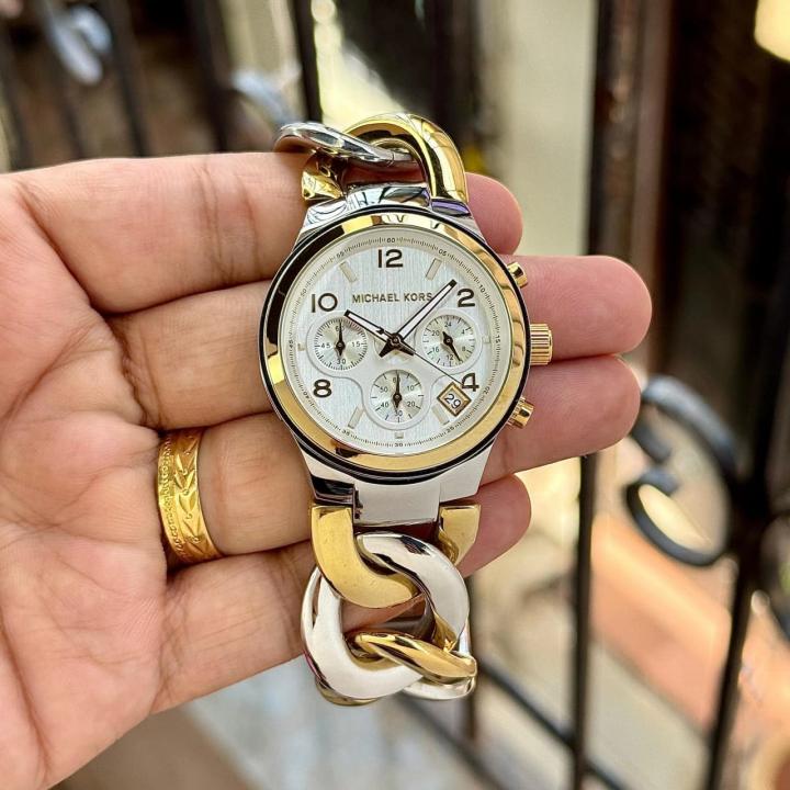Michael KorrsMK3199 Runway Two Tone White Dial