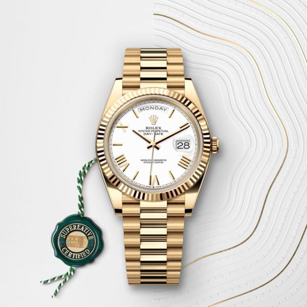 RolexOyster Perpetual Day Date Automatic Gold White Dial
