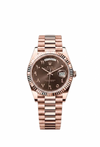 RolexOyster Perpetual Arabic Day Date Automatic Rosegold Brown Dial
