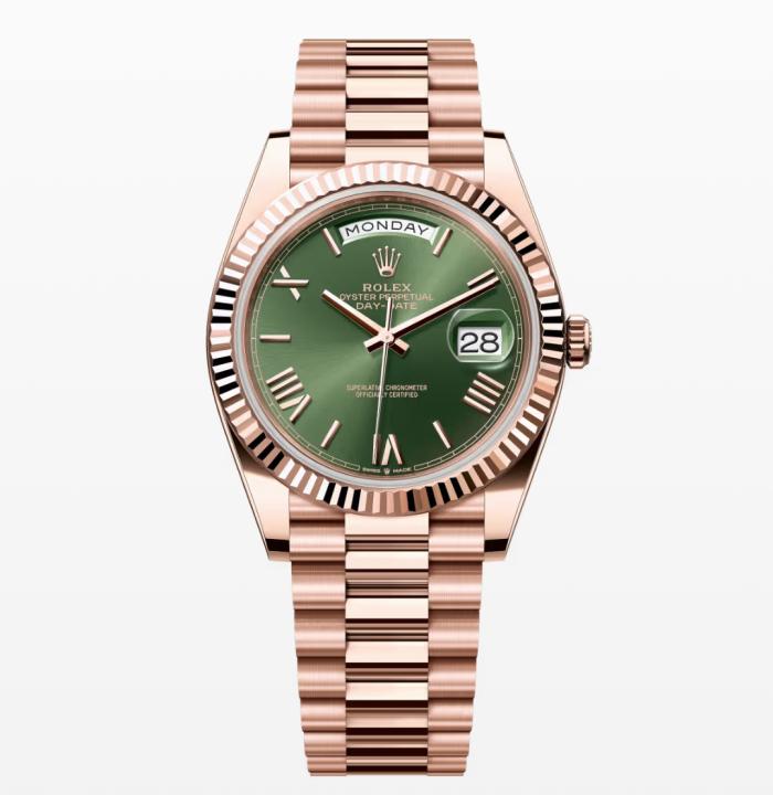RolexOyster Perpetual Day Date Automatic Rosegold Green Dial