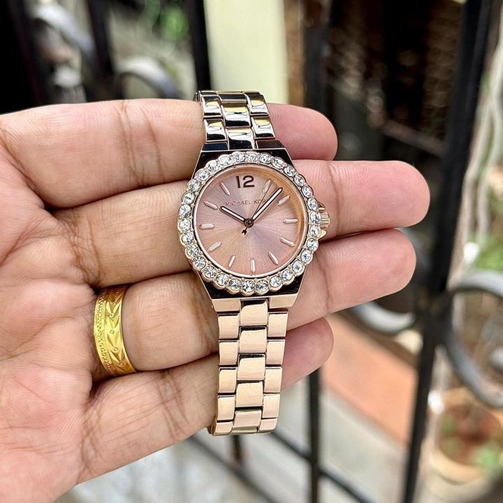 Michael KorsLennox MK7395 Japan Quality Rose Gold Pink Dial