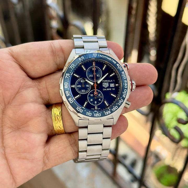 Tag HeuerFormula 1 Caliber 16 Chronograph Silver Blue Dial