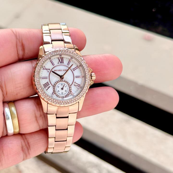 Michael KorsEverest MK7364 Japan Quality Rose Gold White Dial