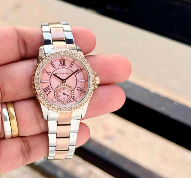 Michael KorsEverest MK7364 Japan Quality Two Tone Pink Dial