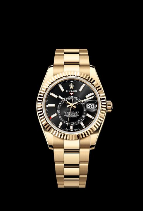 RolexSky-Dweller Oyster Perpetual Automatic Gold Black Dial