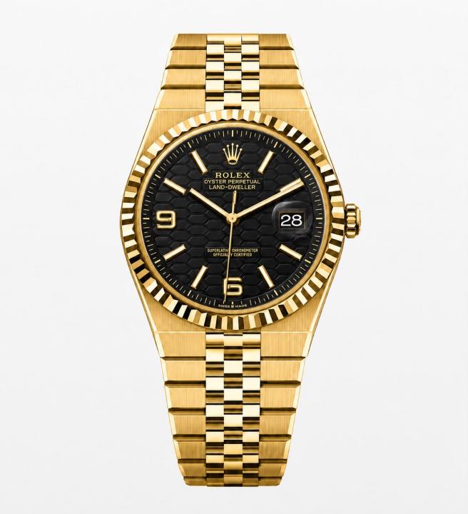 RolexLand-Dweller Automatic Gold Black Dial