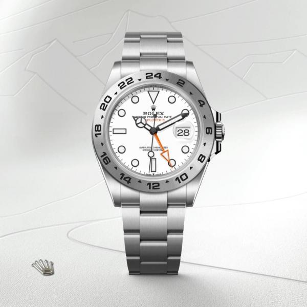 RolexExplorer ll Oystersteel Automatic Silver White Dial