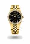 RolexLand-Dweller Diamond-Set Bezel Automatic Gold Black Dial