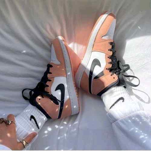 nikee air jorden 1 mid gs pink quartz for her
