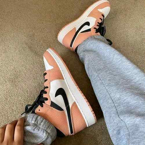 nikee air jorden 1 mid gs pink quartz for her