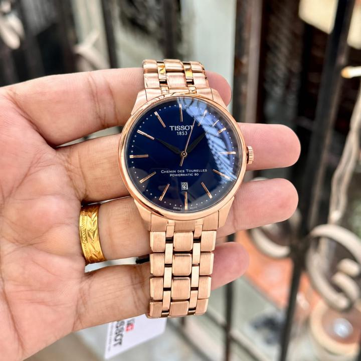 TissotChemin Des Tourelles Powermatic 1853 Automatic Copper Blue Dial