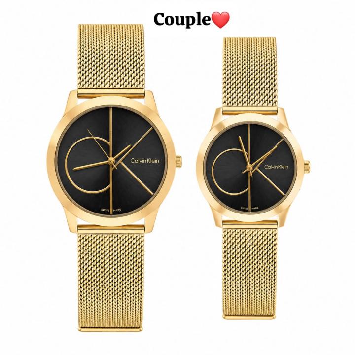 Calvin Klien CK Couple Gold Black Dial