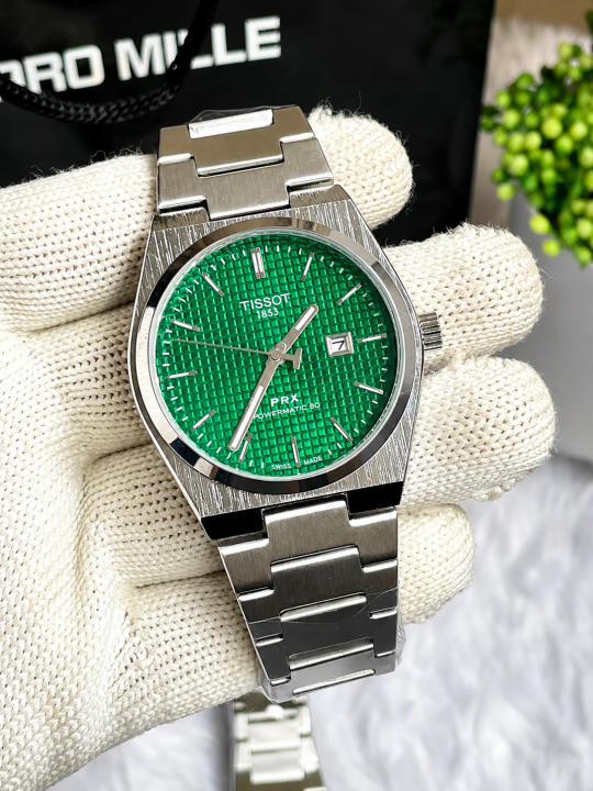 TISSO T PRX QUARTZ SILVER GREEN TEXTURE AT104