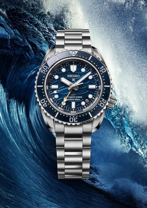Seik o Prospex Gmt divers ocean wave Blue W422