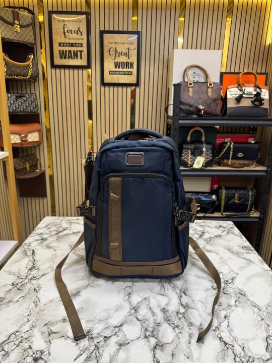 TUMI Alpha Bravo Premium Backpack (T85616) (Blue)