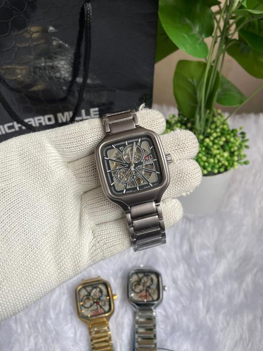 Rad O True Square Automatic Grey Black Dial AT451