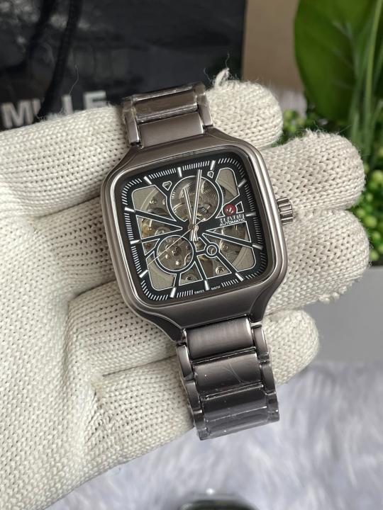 Raado True Square Automatic Grey Black Dial AT451