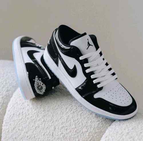 nikee air jordan 1 low se concord white black