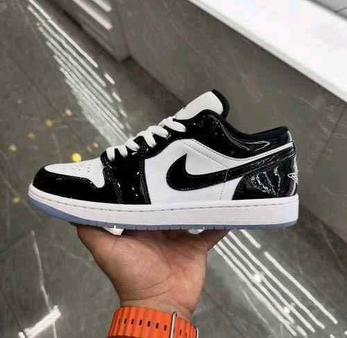 nikee air jordan 1 low se concord white black