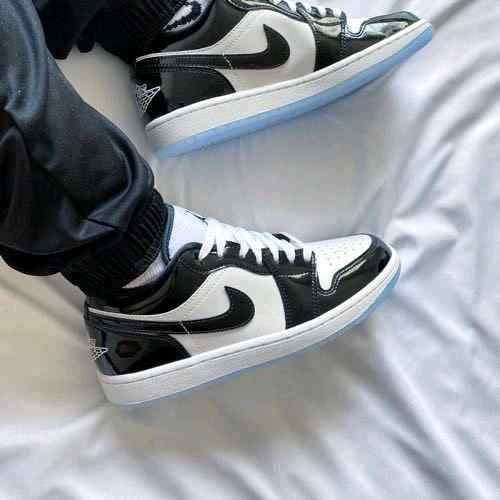 nikee air jordan 1 low se concord white black