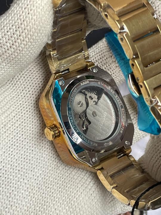 Rad O True Square Automatic Gold Black Dial AT451