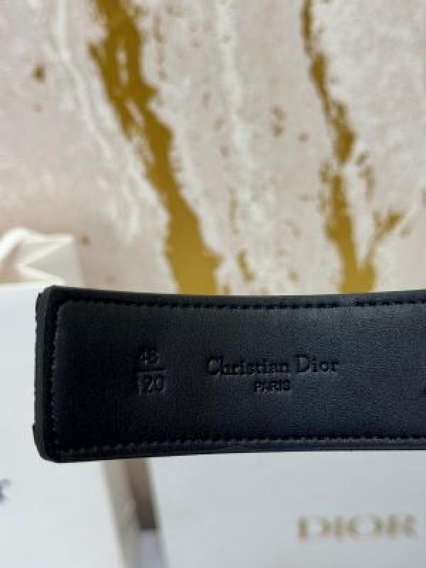 CHRISTIAN DIO_R PREMIUM CD BELT & WALLET COMBO WITH BOX DUST BAG CARRY BAG D65-BLACK