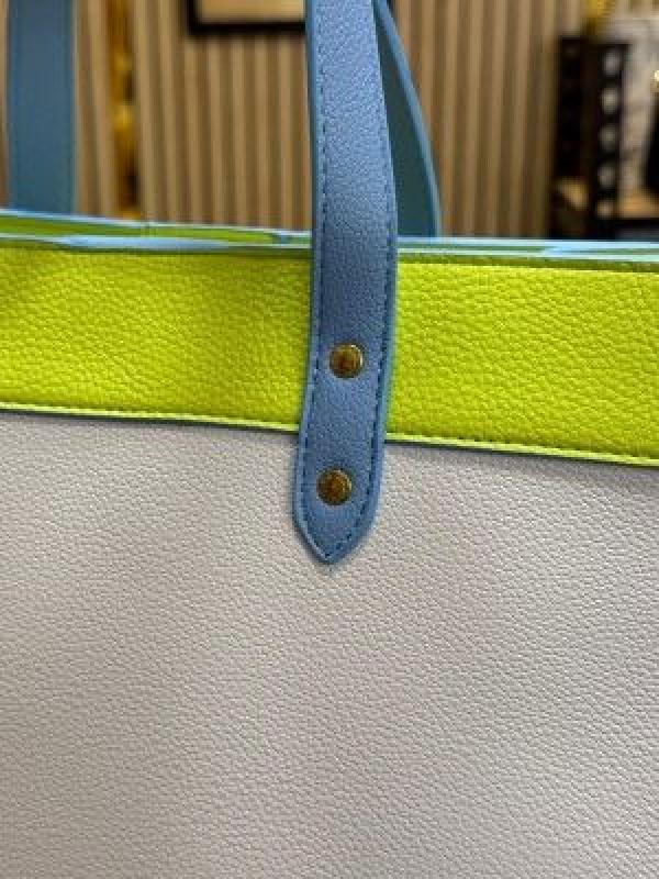 michae_l kors Field Tote Bag Two Tone In Colorblock Signature With Double Og Box And DustBag Including CarryBag (V6739-Yellow)