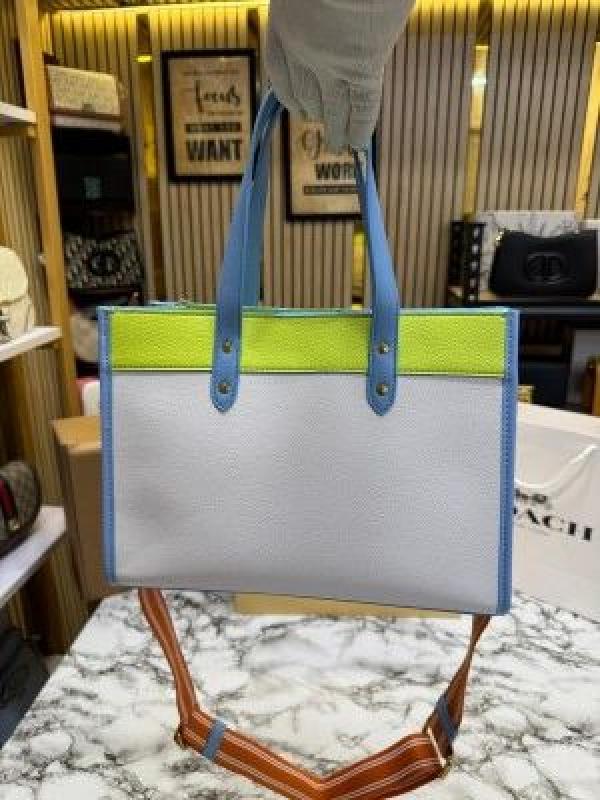 michae_l kors Field Tote Bag Two Tone In Colorblock Signature With Double Og Box And DustBag Including CarryBag (V6739-Yellow)