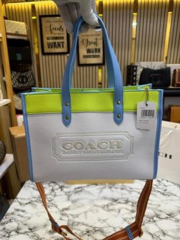 michae_l kors Field Tote Bag Two Tone In Colorblock Signature With Double Og Box And DustBag Including CarryBag (V6739-Yellow)
