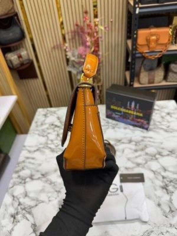 Dolc_e_&_gabbana_lacquered_bag_mini_dg logo_(brown)