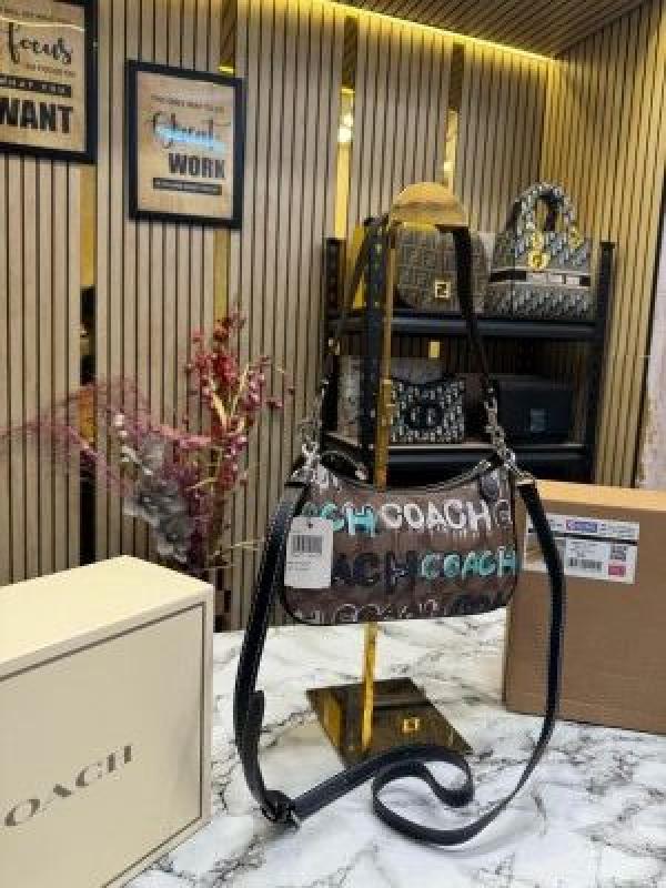 COAC_H PREMIUM_SLING_BAG_WITH_DOUBLE_BOX_AND_DUST_BAG_INCLUDING_CARRYBAG_GRAFFITI_(V-66123)