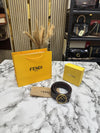 Fend_i Monogram Belt Gold Round Buckle Box And Dust Bag (F61-GG)(Coffee)