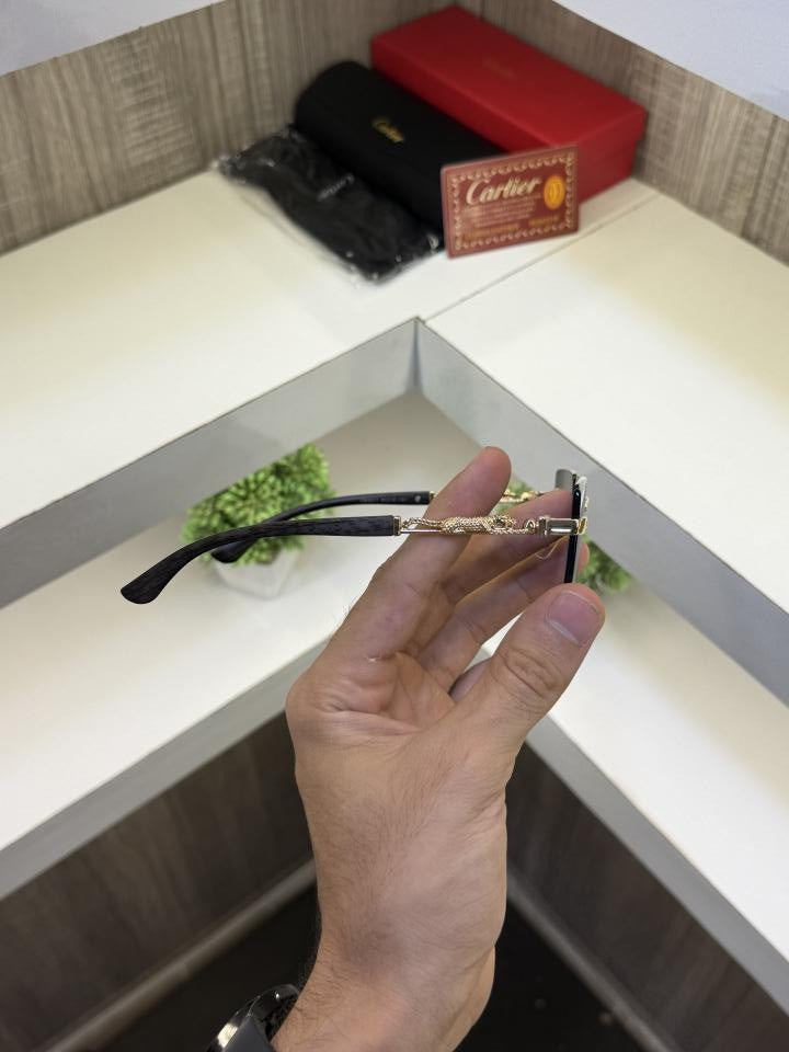 Cartie r 3077 Frameless Wooden stick sunglass