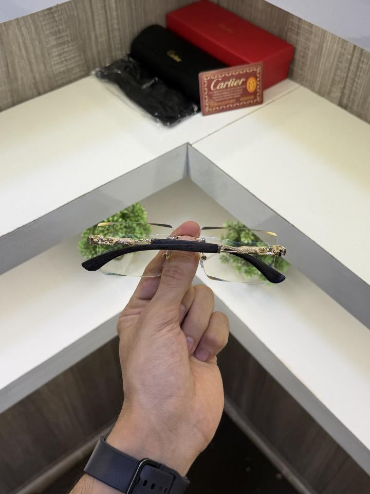 Cartie r 3077 Frameless Wooden stick sunglass